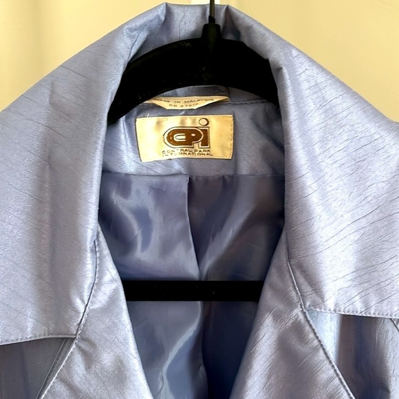 Vintage CPI Central Park International Iridescent Belted Trench Coat Size 10P - Picture 7 of 8